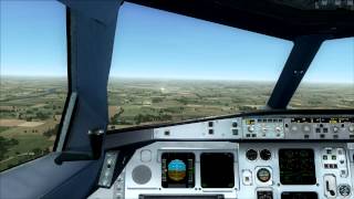 Cockpit Landing OMAN AIR A330300 Sioux City 8AM [upl. by Irot]