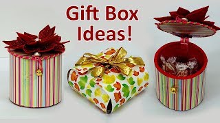 2 DIY Gift Wrap Box Making Ideas for Christmas  Gift Box Making with Paper  Chocolate Gift Box [upl. by Tnerual]