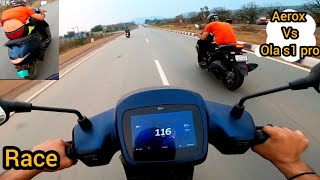 Yamaha Aerox 155 Vs Ola S1 Pro Drag Race 😱  Long Race 😱 Electric ⚡ Vs Petrol [upl. by Airottiv]