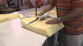 Cutting Cushion Foam using Electric Kitchen Knife [upl. by Adnirual260]