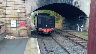 Churnet Valley Railway 5197 S160 class engine couples up the carriages Saturday 12102024 [upl. by Priest718]