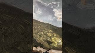 Matte varnish on this mountain landscape in oil paint oilpainting art [upl. by Ennaj695]