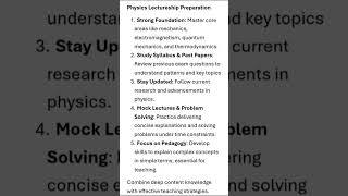 Physics Lectureship Preparation MethodFollow these Steps For Best Preparation ShortsYt Shorts [upl. by Worlock]