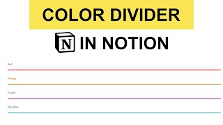 How to Change Divider Color in Notion  Notion Tutorial [upl. by Fogel995]