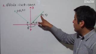 Ángulos en posición normal trigonometría radio vector abscisa ordenada ejercicios resueltos [upl. by Arak546]