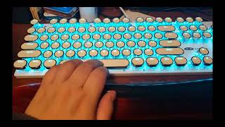 Camiysn Typewriter Style Mechanical Gaming Keyboard Review amp Test  Gaming Keyboard with RGB Backlit [upl. by Natsirhc]