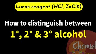 How to distinguish between primary secondary and tertiary alcohol  Lucas test for alcohol [upl. by Sheffy]