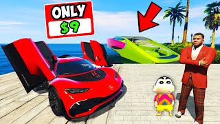 Franklin Buying EVERYTHING For 9 in GTA 5  SHINCHAN and CHOP [upl. by Malina]