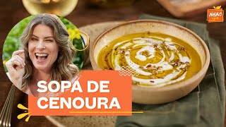 Sopa de cenoura assada com sementes de girassol  Rita Lobo  Cozinha Prática [upl. by Idihc]