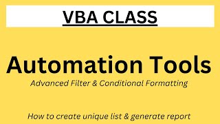 Excel VBA  VBA Advanced Filter  VBA Conditional Formatting  MISSupportJunction [upl. by Anwahs382]