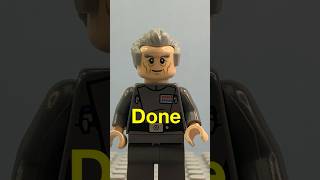 How to make a custom Grand Moff Tarkin Lego minifigure lego starwars shorts legostarwars [upl. by Moffit298]