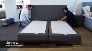 Boxspringbett Aufbau Montageanleitung für Boxspring Welt Betten [upl. by Roy519]