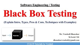 521 Black box testing [upl. by Wall924]