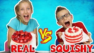 SQUISHY FOOD vs REAL FOOD Challenge [upl. by Veno]