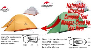 Naturehike Ultralight Camping Tent Mongar Cloud Up Star River [upl. by Itsirhc]