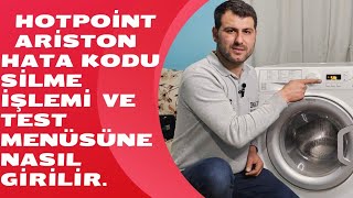 Hotpoint Ariston çamaşır makinesi resetleme işlemi ve test moduna girme işlemi nasıl yapılır [upl. by Yentihw272]