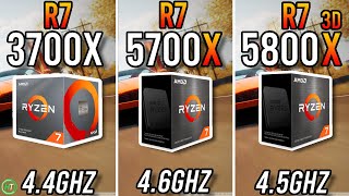 Ryzen 7 3700X vs Ryzen 7 5700X vs Ryzen 7 5800X3D [upl. by Huan]