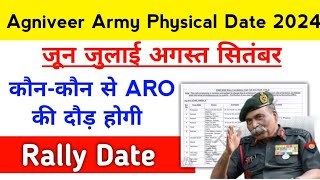 Agniveer Army Rally Date 2024  Agniveer Army Physical Date 2024 [upl. by Ainahs999]