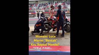 Moment Luca Marini quotBentakquot Kru Repsol Honda motogp [upl. by Verda]