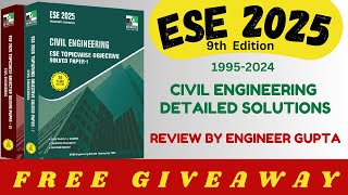 CIVIL ENGINEERING 2025  ESE PRE SOLVED PAPERS  IES MASTER  GIVEAWAY ENGINEER GUPTA IESMaster01 [upl. by Anuahsar]