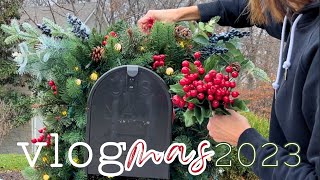 Christmas Decorate with Me  Grocery Haul  How to Decorate A Mailbox for Christmas  Vlogmas Day 8 [upl. by Clintock]