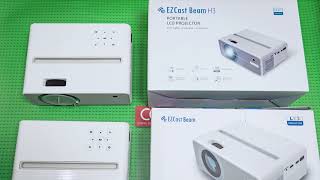 Ezcast Beam H3 vs Ezcast Beam V3 Portable LED Projectors Comparison [upl. by Ennylyak789]