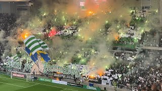 Hammarby  Twente 2023 TIFO  PYRO [upl. by Ahsropal]