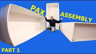 IKEA PAX Wardrobe Assembly PART 1 [upl. by Ela]