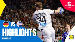 Their first Main Round win  Germany vs Iceland  Highlights  Mens EHF EURO 2024 [upl. by Thomajan]