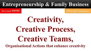 Stimulating Creativity Creative Teams Entrepreneurship and Family Business creativity creative [upl. by Afnin]