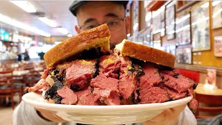 EPIC Pastrami Sandwich at Katz’s Deli in New York City [upl. by Naitsyrk]