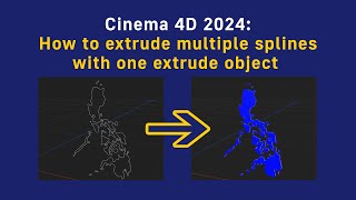 How to extrude multiple splines with one extrude in Cinema 4D [upl. by Edyaw]