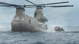 Special Techniques Massive US CH47 Uses to Extract Special Forces at Sea [upl. by Sheldon]