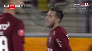 CFR Cluj ratează o ocazie imensă cu Rapid Șutul lui Păun puțin pe lângă vinclu [upl. by Maggi182]