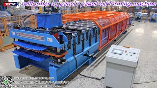 ag panel roof roll forming machine roll former [upl. by Esoryram]