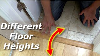 How To Transition Different TileWood Floor Heights [upl. by Artined166]