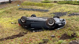 Rollover Into Retention Pond 176th St E amp 22nd Ave E Spanaway WA [upl. by Nitaf296]