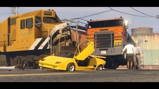 GTA V  Train Accidents [upl. by Asertal454]