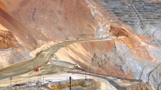 Rio Tinto Kennecott mine access road construction time lapse [upl. by Schacker183]