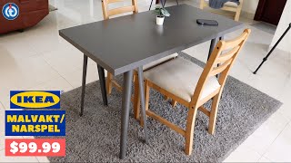 IKEA MÅLVAKT  NÄRSPEL Desk Grey Review [upl. by Atteuqal734]