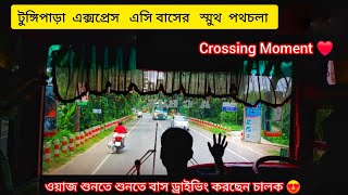 Tungipara Express Ac Duos😎💥 Crossing Moment ❤️💚 ওয়াজ শুনছেন বাস চালক 😍 hino N8 Padma Tungipara [upl. by Gelya23]