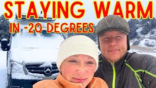 Surviving BELOW ZERO Temperatures In A Van  Winter Van Life Tips [upl. by Bruns]