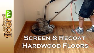 Screen Hardwood Floors  Buff amp Recoat [upl. by Oiramad390]