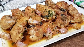 Pollo al ajillola receta mas fácil y con mas sabor del mundo [upl. by Ahsait]