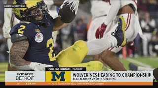 Michigan Wolverines heading to National Championship [upl. by Tlevesoor]