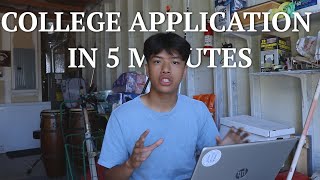 My College Application Process in 5 Minutes [upl. by Aihtela254]