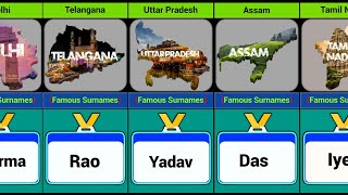 The Most Common Surnames in India by State [upl. by Nylad]