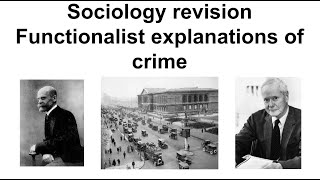 Sociology revision  Functionalist explanations of crime [upl. by Hayilaa]