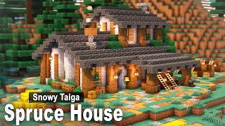 Minecraft How to build a Spruce House  Easy Tutorial [upl. by Ennahgem632]