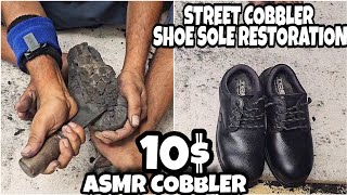 Asmr cobblerGood Cobbling By Street Cobbler Without Disturb Asmr Sound For Quick Sleep pill 😴 💤 [upl. by Zinn]